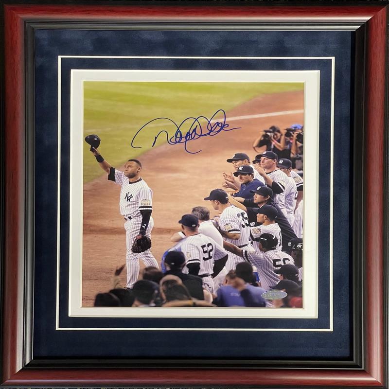 Derek Jeter Autographed 8x10 Framed Baseball Photo (Steiner)