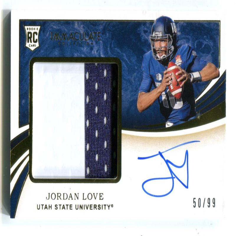 Jordan Love 2020 Panini Immaculate Collectiton #120 RPA /99