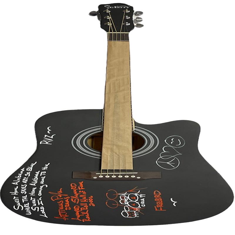 Artimus Pyle Autographed Multi Inscribed Lynyrd Skynyrd Acoustic Guitar (JSA)