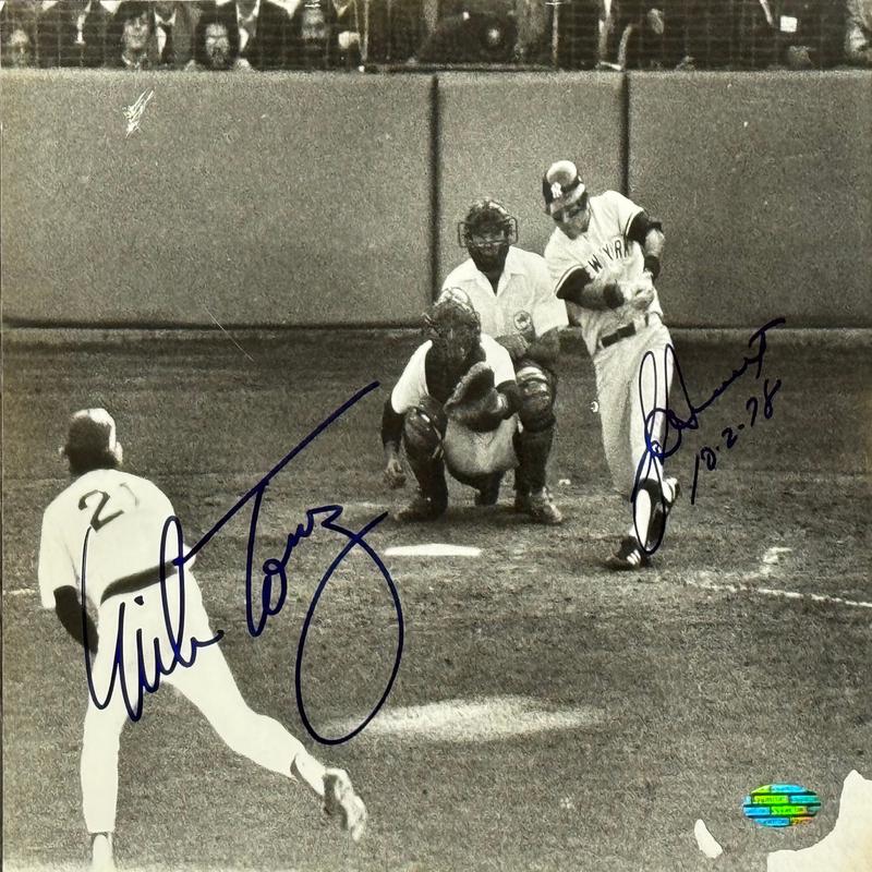 Mike Torrez & Bucky Dent Autographed Yankees 8x10 Photo (Steiner)