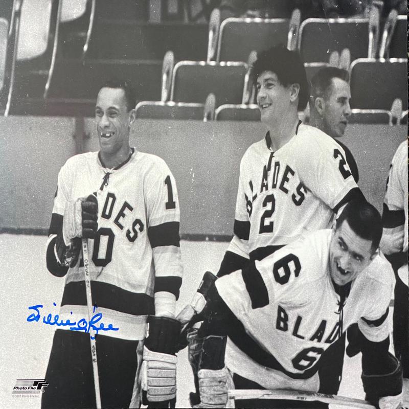 Willie O\'Ree Autographed Los Angeles Blades 8x10 Hockey Photo