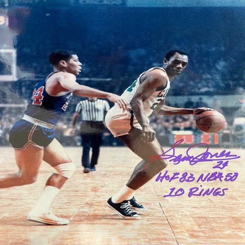 Sam Jones #24 Autographed 8×10 Basketball Photo