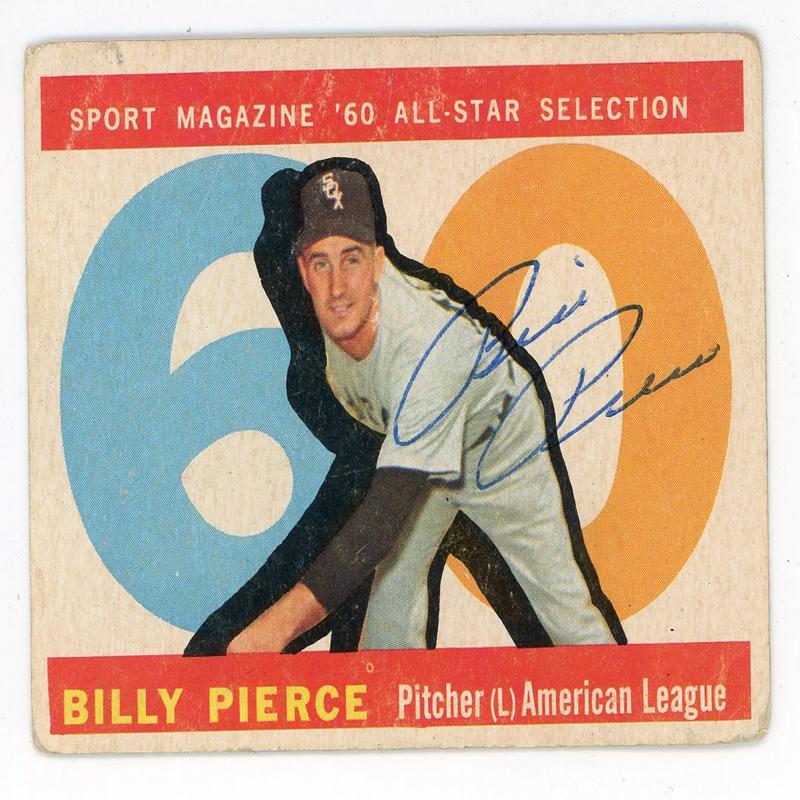 Billy Pierce Autographed 1960 all Star Selection Card #571