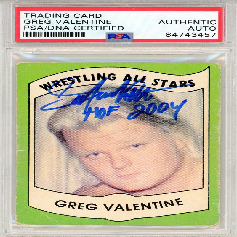 Greg Valentine \"HOF 2004\" Autographed 1982 All Star Card #33  (PSA Auto)