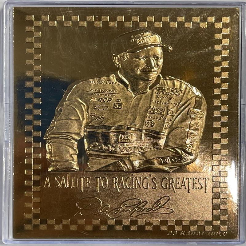 Dale Earnhardt 1994 23 Karat Genuine Gold Sculptured Trading Card