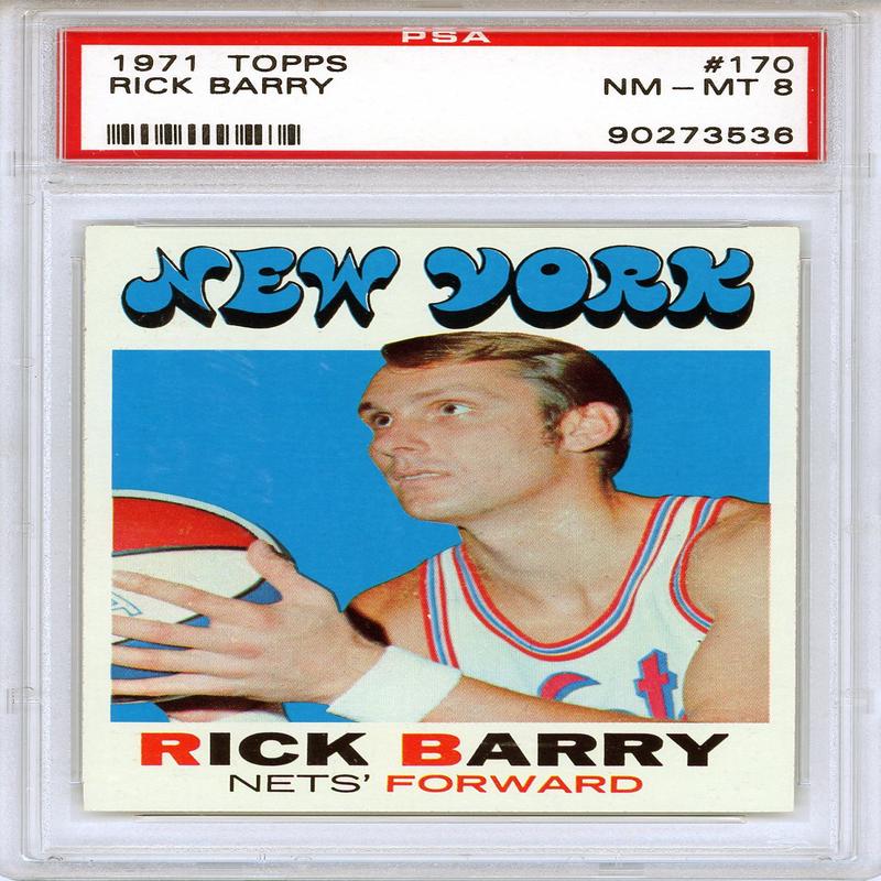 Rick Barry 1971 Topps Card #170 (PSA NM-MT 8)