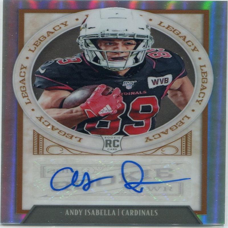 Andy Isabella 2019 Panini Chronicles Legacy Autographed Prizm RC #222 56/99