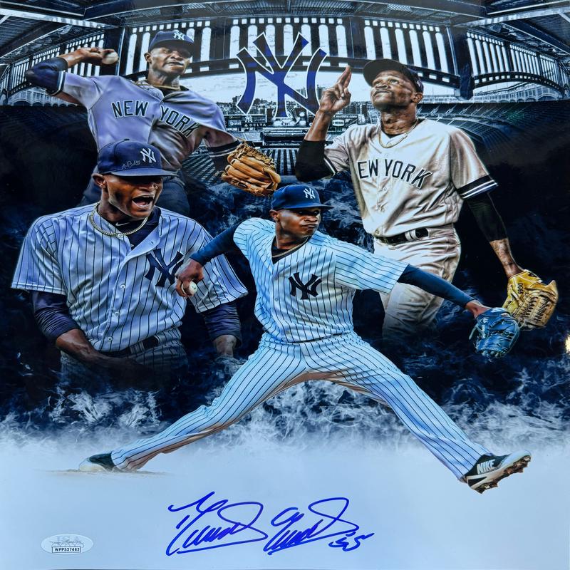Domingo German Autographed Yankees 11×14 Baseball Photo (JSA)